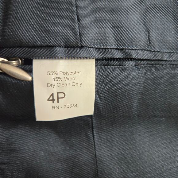 Orvis Womens USA Tailored Classic Old Money Minimalist Navy Wool Blend Blazer 4P - Picture 9 of 11